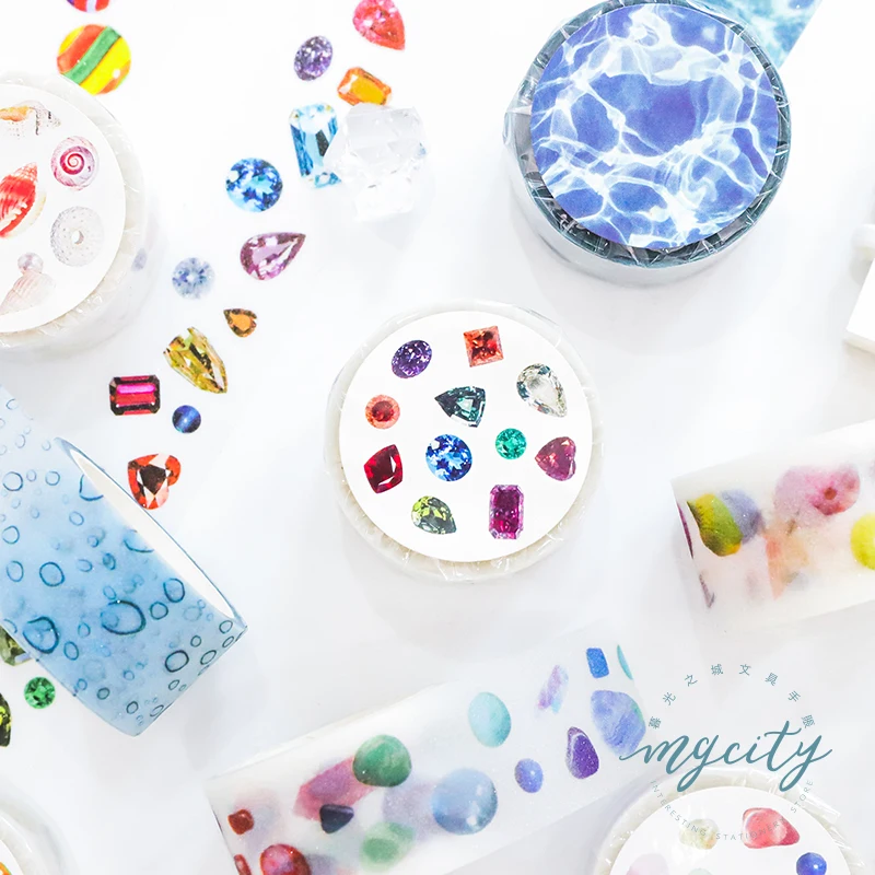 3 м длинные водные бисеры/Алмазная/shell/Мраморный матовый ПЭТ лента для декорации