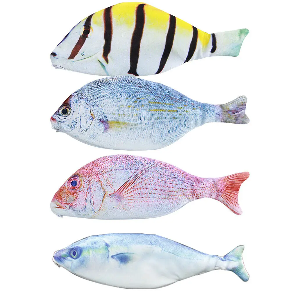 3D чехол-карандаш в форме рыбы косметичка Карманный держатель для кистей сумки