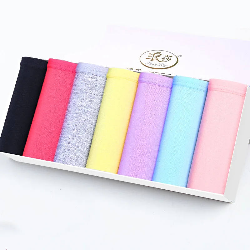 чистый хлопок трусы  Женские хлопковые трусики брифы LANGSHA на каждый день