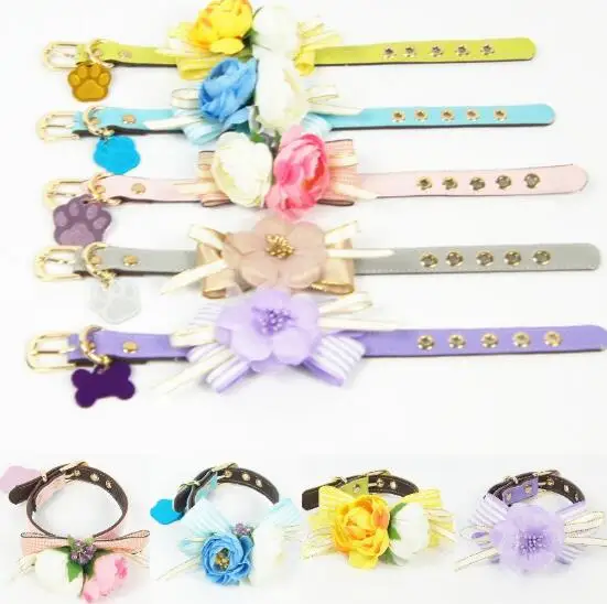 Маленький собачий ошейник бандана для домашних животных Кошки поводок набор