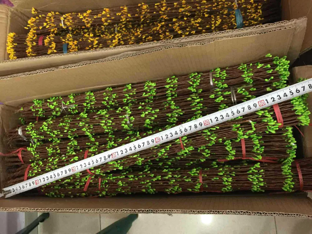 Искусственный ротанговый тростник с цветочным рисунком 65 см | Дом и сад