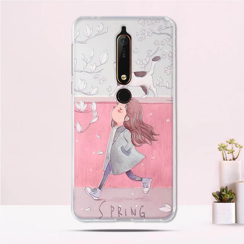 Чехол для телефона Nokia 6 1 защитная задняя крышка 2018 силиконовый мягкий чехол из