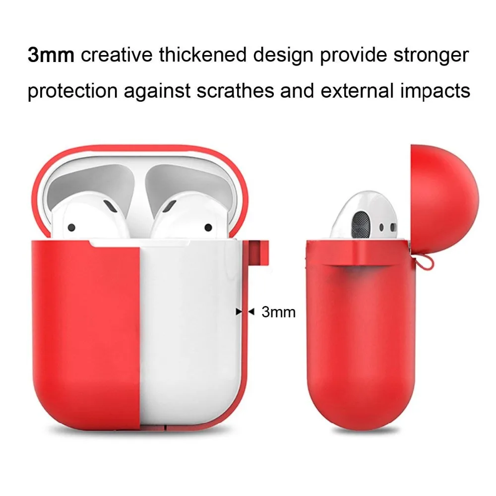 Мягкий силиконовый чехол Akcoo для Apple Airpods зарядки защитный Air pods противоударный |