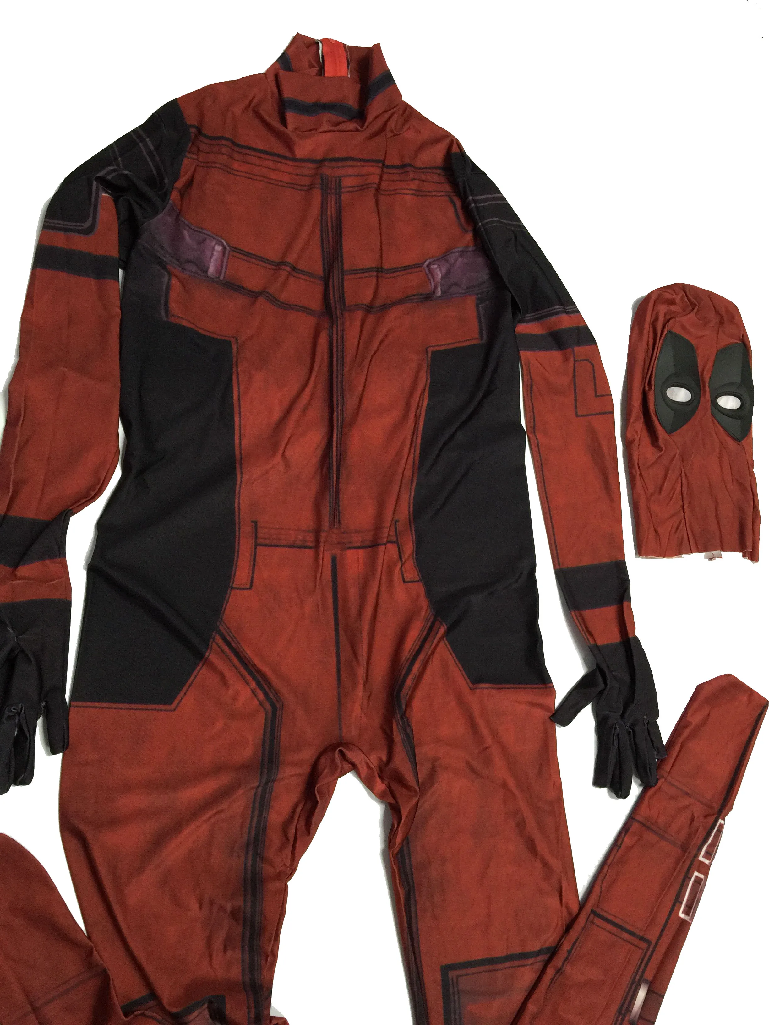 Костюм Дэдпула маска для взрослых красный полноразмерный и черный косплей