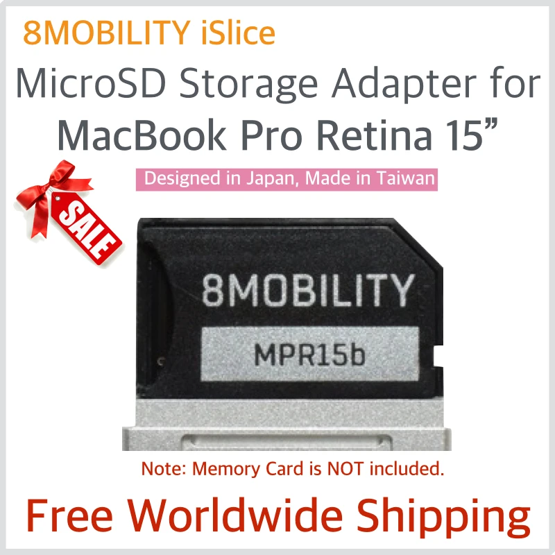 Алюминиевый кардридер для карт памяти 8mobility Islice адаптер MacBook Retina 15 дюймов A1398