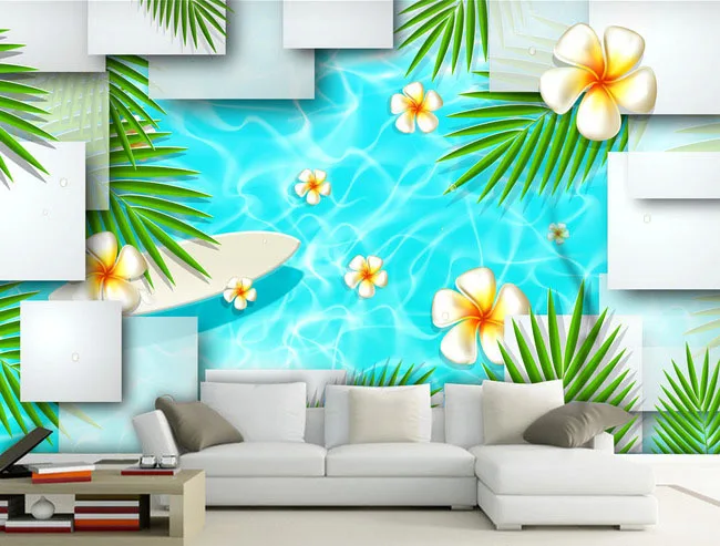 Wallpaper background wall stickers delivered free 3 d cube modern TV pool images are downloaded in the background|pool big|stickers bigsticker pack |