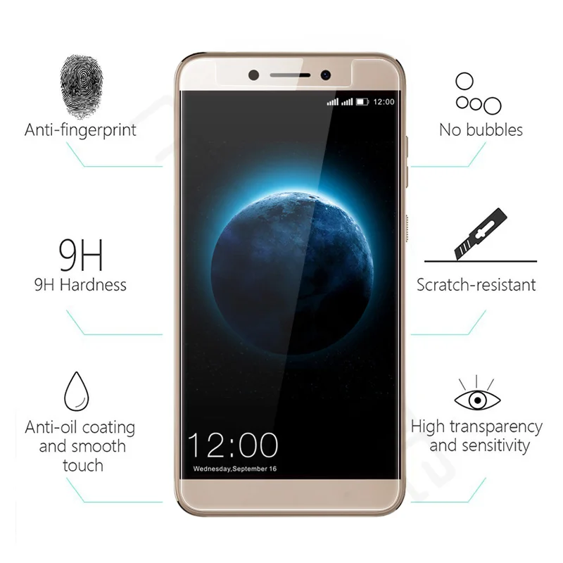 Leagoo T8s закаленное стекло 5 ''Leagoo Защитная пленка для экрана 9H 2.5D ультра тонкая