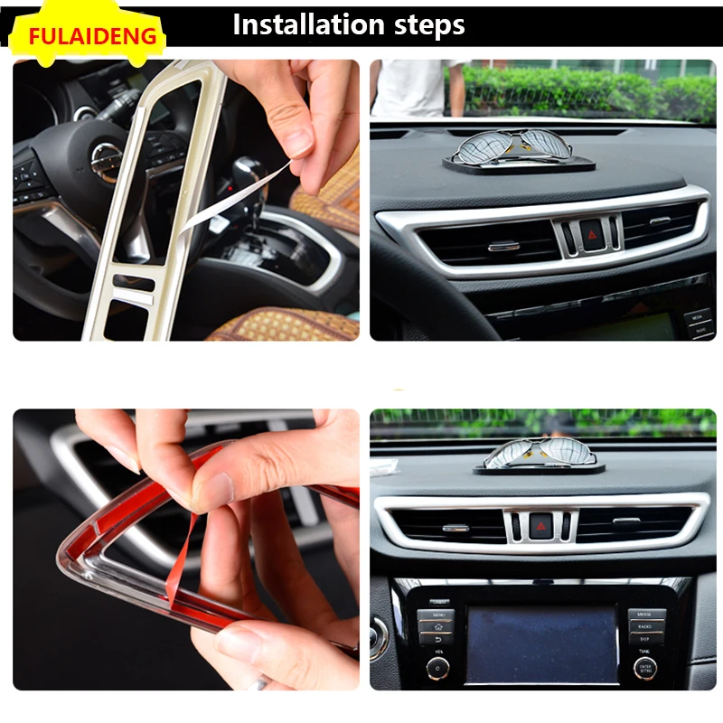 1pcs For Nissan X-trail Rogue 2017-2018 ABS Interior Middle Air Vent Outlet Cover Trim Car Styling | Автомобили и мотоциклы