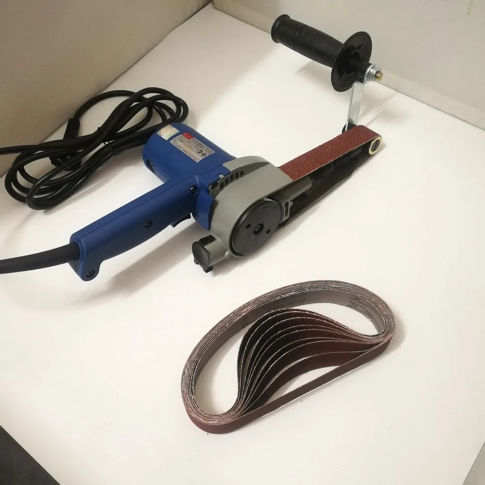 220V 550W 30*533 мм переменной Скорость ленточно-шлифовальный станок полировщик шлифовальный станок шлифовальная машина с 10 шт. ремень