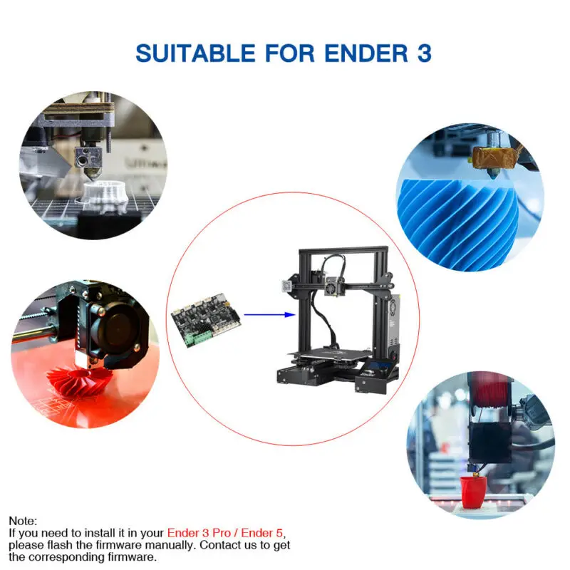 Creality Upgrade V1.1.5 Бесшумная материнская плата управления для Ender 3/3 Pro/5 3D принтера