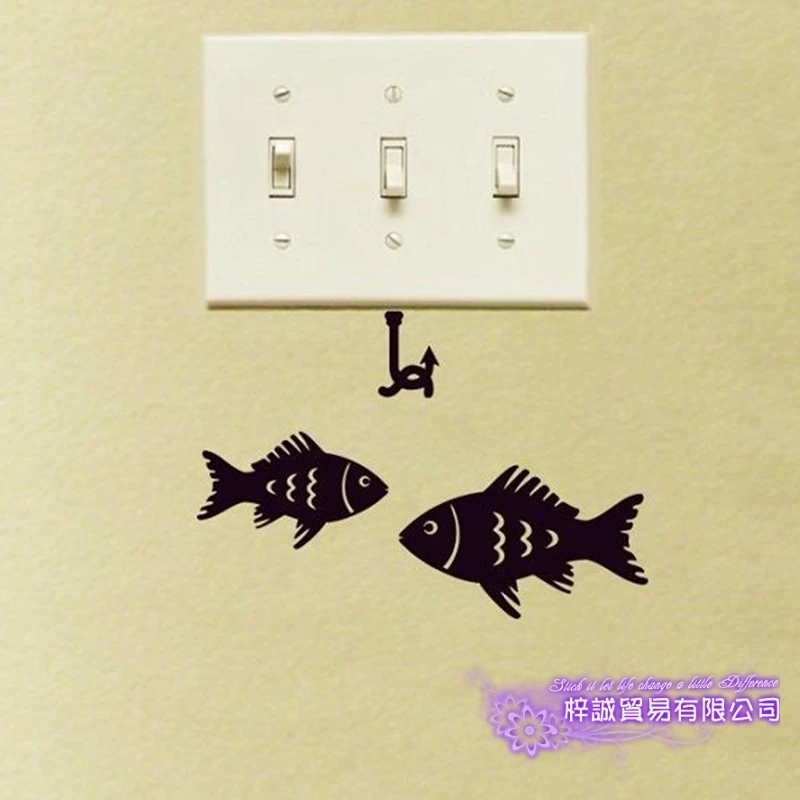 Рыболовный переключатель панель наклейка рыба-наклейка рыболовные Крючки