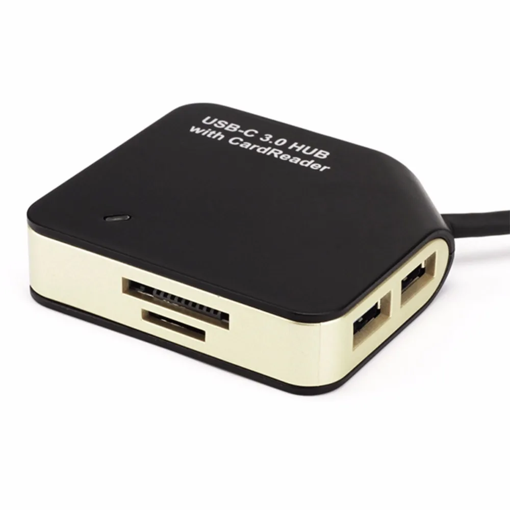 Хаб с разъемом типа C Стандартный USB 3 0 док станция портами и 4 слотами для чтения