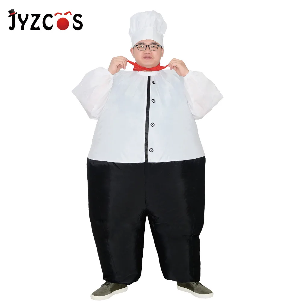 JYZCOS Забавный надувной костюм большой шеф-повара Ресторан Хэллоуин нарядное платье для женщин мужчин Пурим карнавальный надувной костюм
