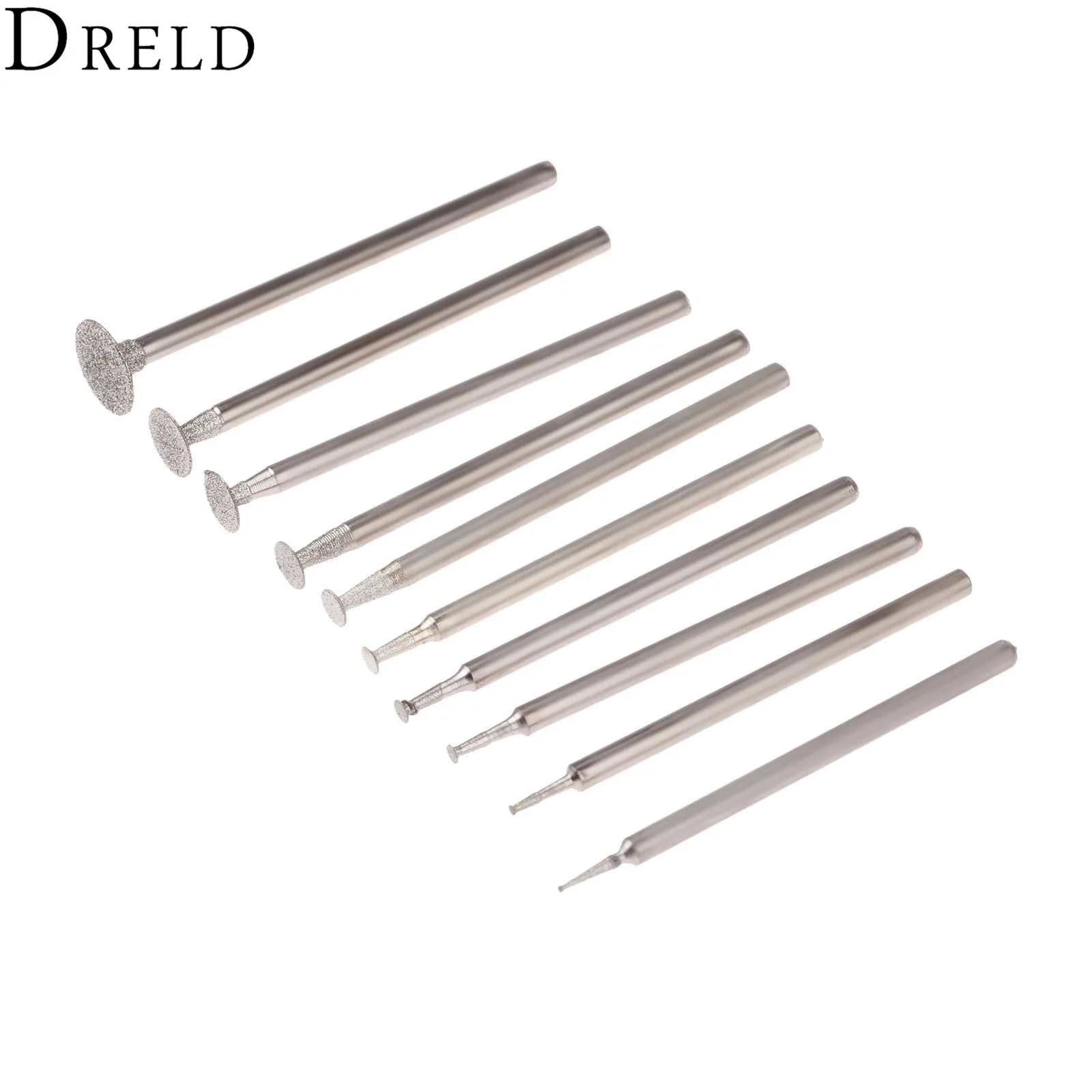 DRELD 10 Pack Dremel Accessories - 2.35mm Shank Diamond Mounted Point for Grinding, Carving, Polishing, and Engraving Stone and Jade image 5