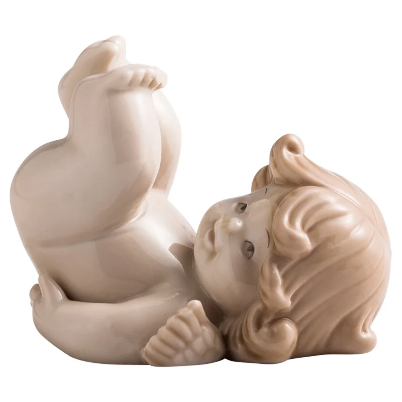 Nordic Home Creative Angel Living Room With Lovely Desktop Ceramic Cartoon Dummy Cake Decorations | Дом и сад