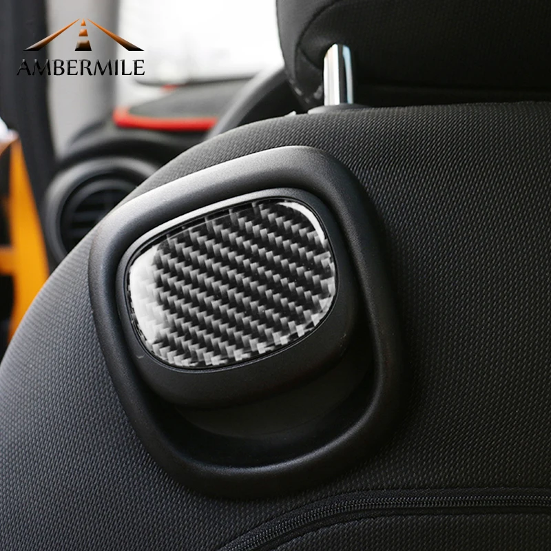 AMBERMILE 2 шт. наклейки для салона автомобиля из углеродного волокна ручки сиденья