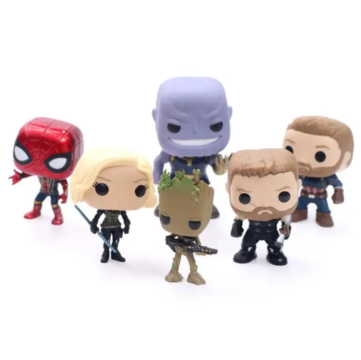 FUNKO POP аниме Marvel Мстители 3 Бесконечная война паук фигурка мужчины игрушки Raytheon