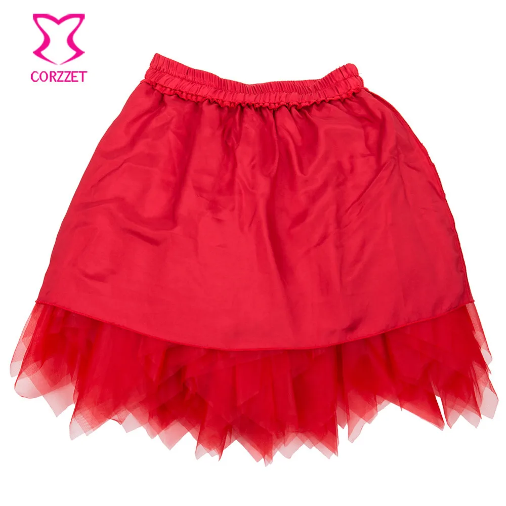Burlesque красная многослойная фатиновая юбка с рюшами Женская американка
