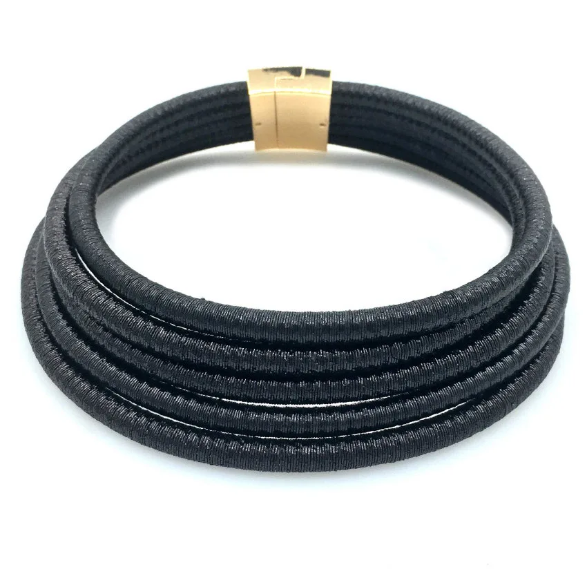 Black Necklace UKEN, Модные Ювелирные наборы, для женщин, Богемия, многослойное колье, ожерелье, браслет, наборы Ким Кардашьян, массивные ювелирные изделия, Bijoux femme - Окраска металла: Black Necklace