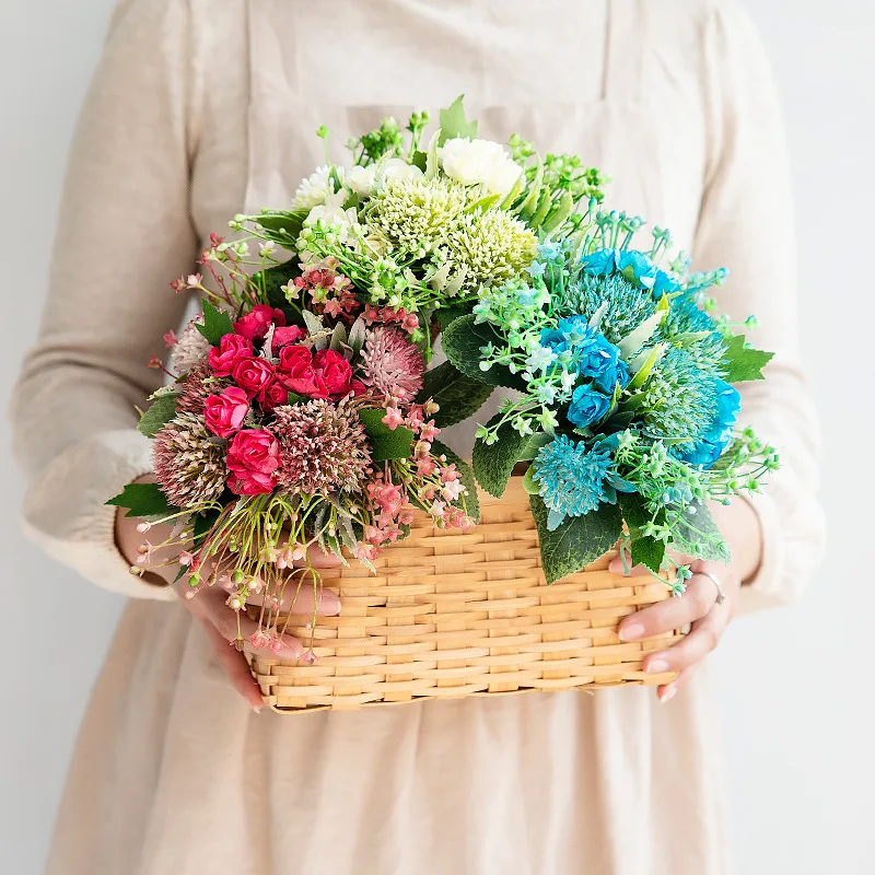 Nordic simulation bouquets modern hand holding fake flower home display flowers wedding photography props decorative | Дом и сад