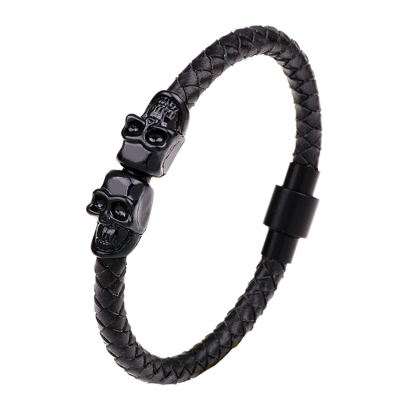 Мужской браслет на каждый день с магнитной застежкой пряжки|leather bracelet|leather bracelet