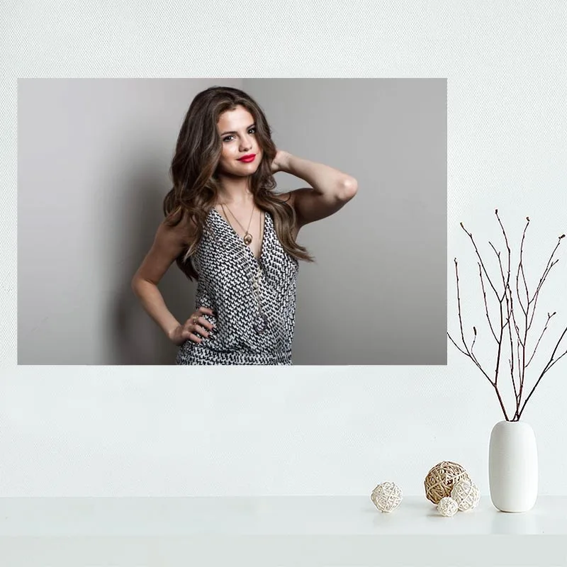 Новый продукт Селена Гомез Холст Ткань Современные плакаты Печать