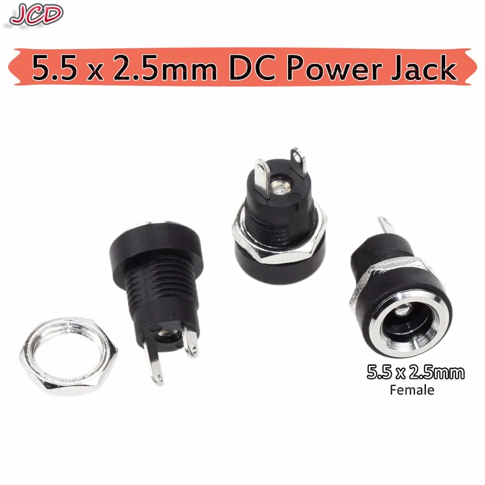 JCD 3A 12v для разъема питания постоянного тока гнездовой панельный разъем 5 мм x 2 1