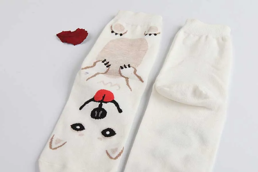 [WPLOIKJD] Корейский Calcetines хлопковые носки без пятки с принтом Harajuku милые собаки мопса забавные Женские носочки с рисунками из мультфильмов носки-тапочки унисекс