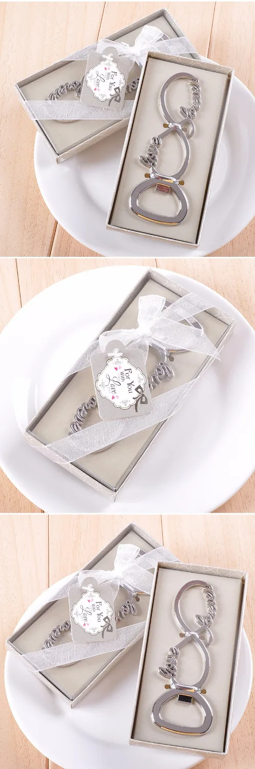50pcs Love Forever Infinity Design Silver Metal Bottle Opener Wedding Favors | Дом и сад