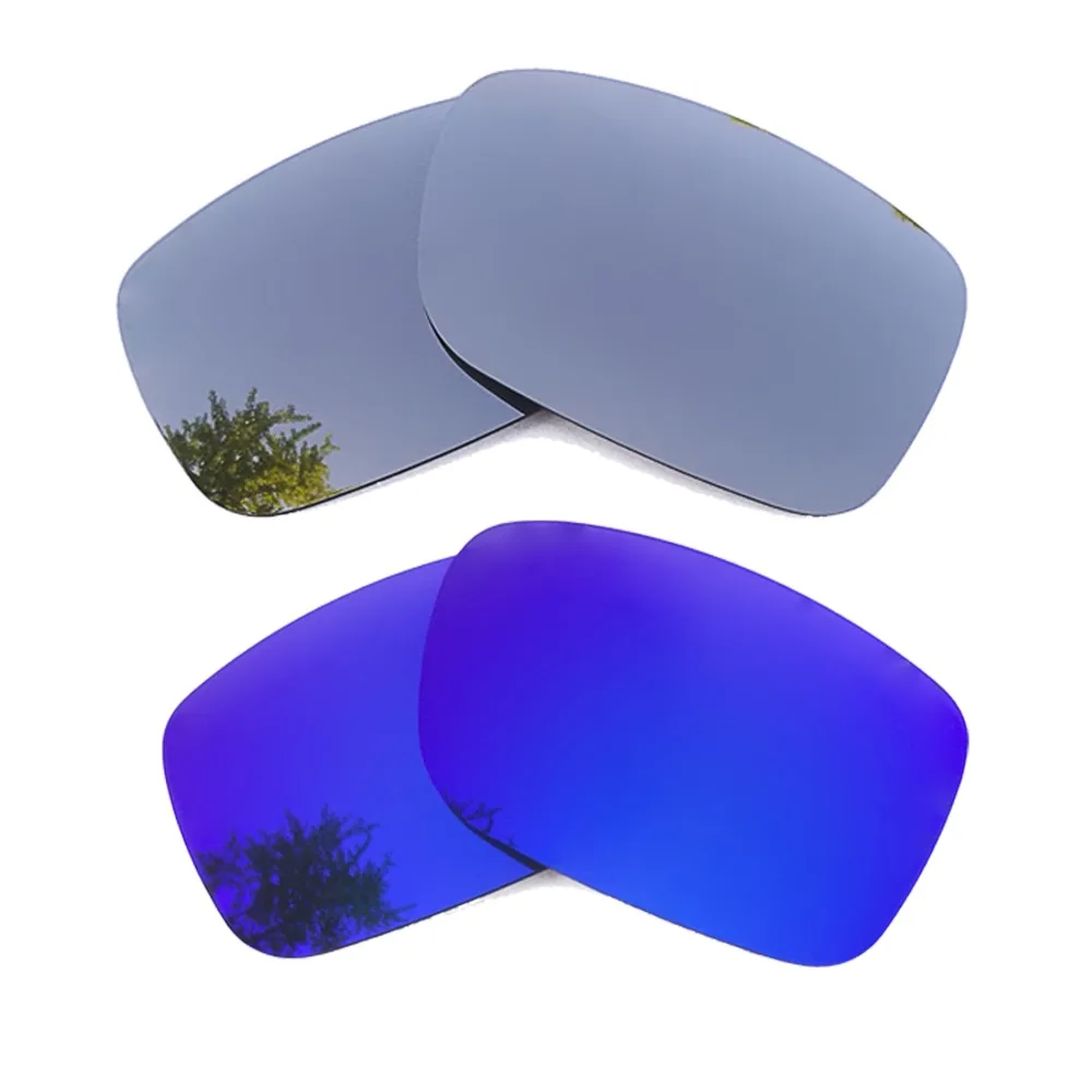 Silver Mirrored & Purple Mirrored Polarized Replacement Lenses for X Squared Frame 100% UVA & UVB