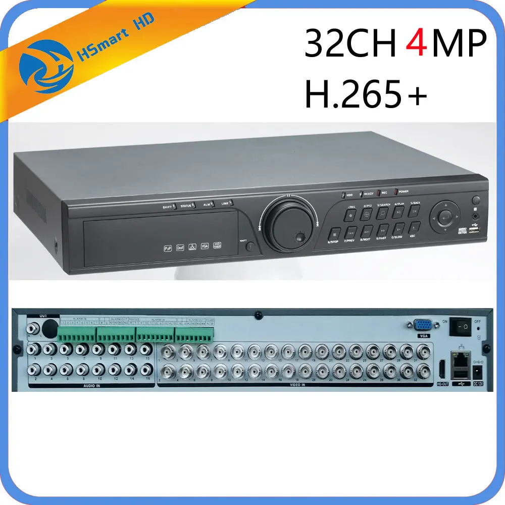 CCTV 32CH 5MP 32 канала AHD DVR H.265 CVI TVI NVR 1080P HDMI видео Поддержка аналоговый AHD CCTV IP Камера 16CH аудио Вход Гибридный HD DVR