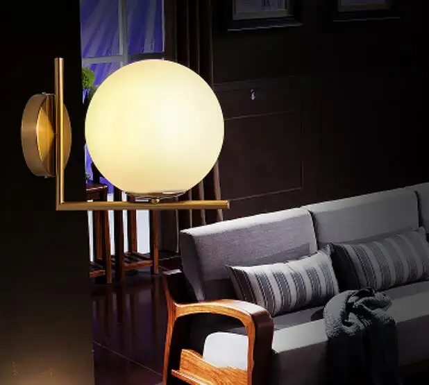 Новые Современные Стеклянные Настенные светильники XUYIMING для гостиной|wall lamp|glass
