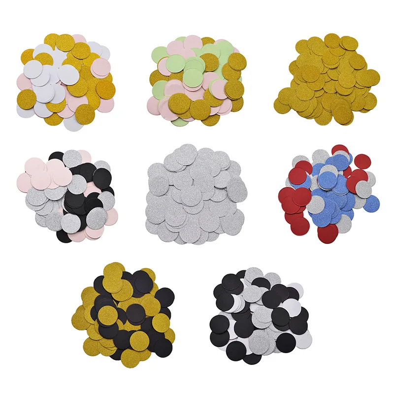 100 шт./упак. Бумага конфетти 3 см круглый/звезда/Сердце Конфетти, хороший подарок на день рождения, форма для выпечки тортов DIY Украшение стола для праздника вечерние поставки