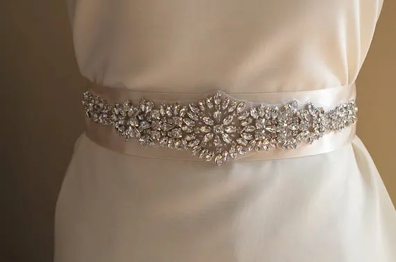 Аппликация из хрустальных бусин аппликация для свадебного пояса стразы с