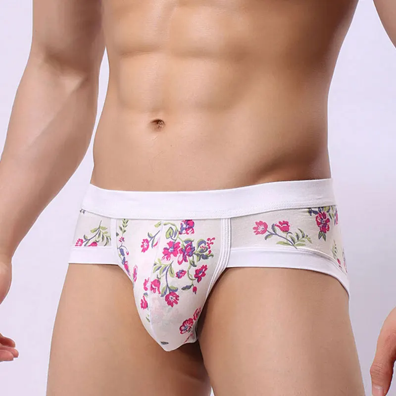 Новое поступление Для мужчин трусы нижнее белье пикантные печати дышащий
