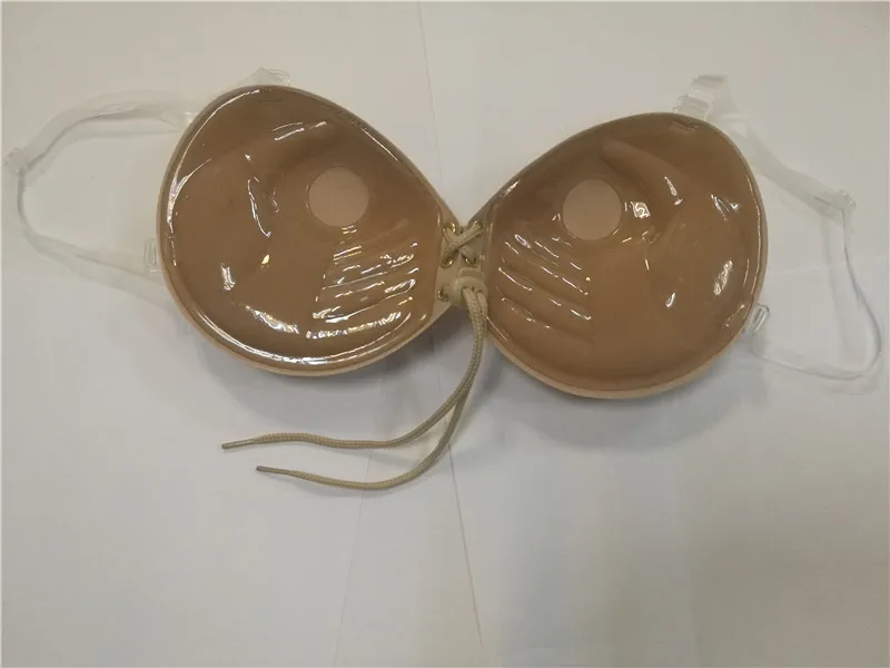 100 pcs Female Sexy Stealth Sticky Bra Self-adhesive Stick on Gel Push Up Invisible With Straps Bikini Bra Silicone A-D