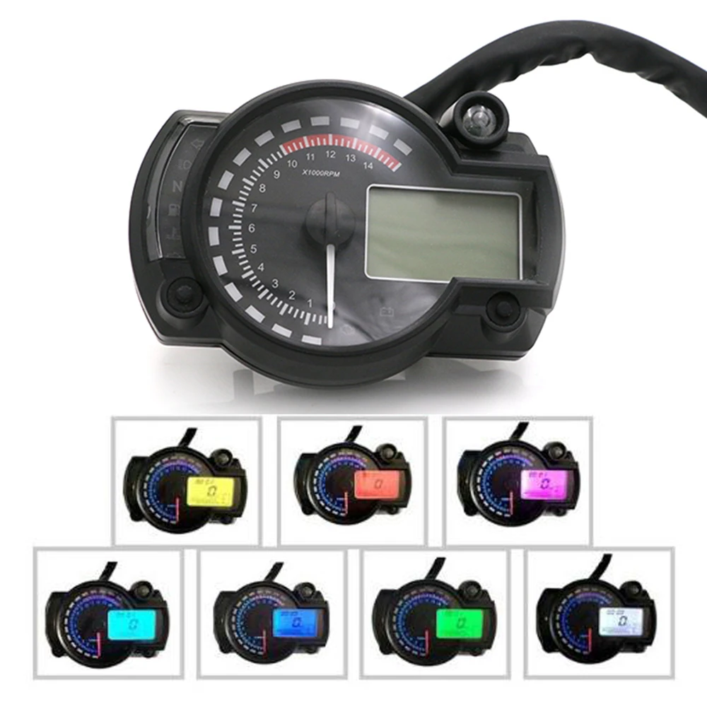 Универсальный мотоциклетный одометр ЖК датчик цифровой Спидометр Тахометр