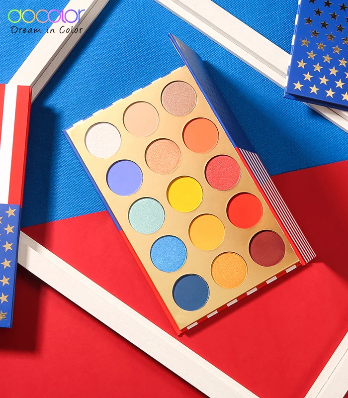 Docolor 15 цветов мерцающие матовые тени для век водостойкие палитры для макияжа Набор обнаженных натуральных теней для век Блеск Пигмент Красота Косметика