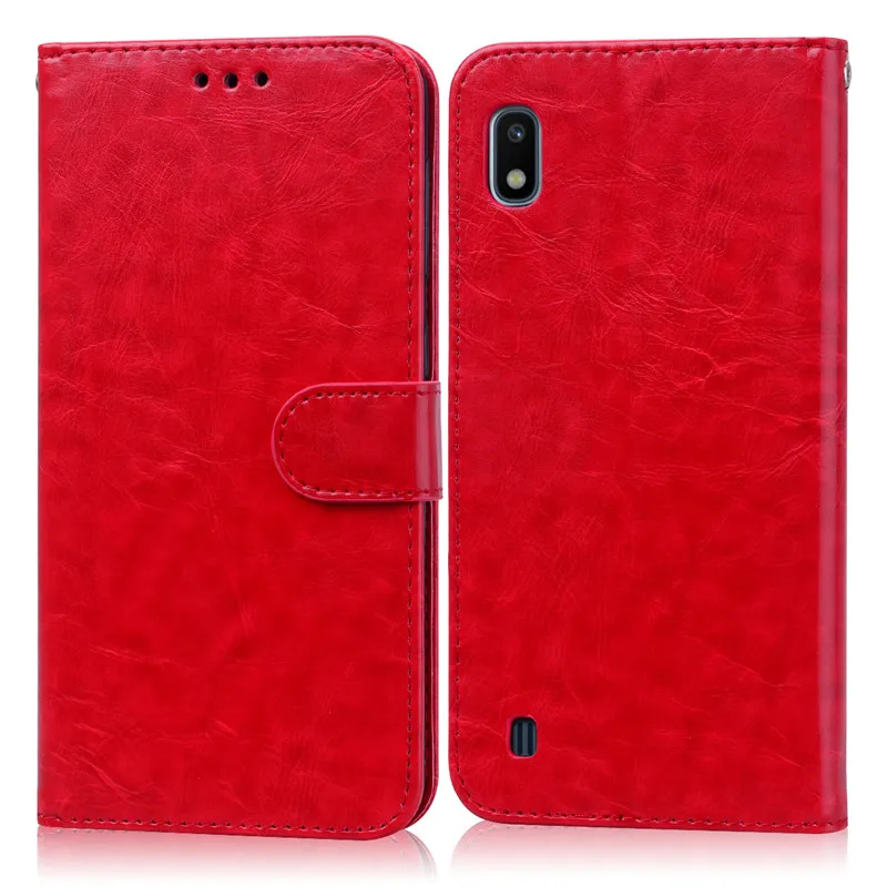 Red Роскошный защитный чехол-книжка из искусственной кожи чехол для samsung A10 чехол задняя крышка чехол для телефона для samsung Galaxy A10 10 SM-A105F A105 A105F крышка - Цвет: Red
