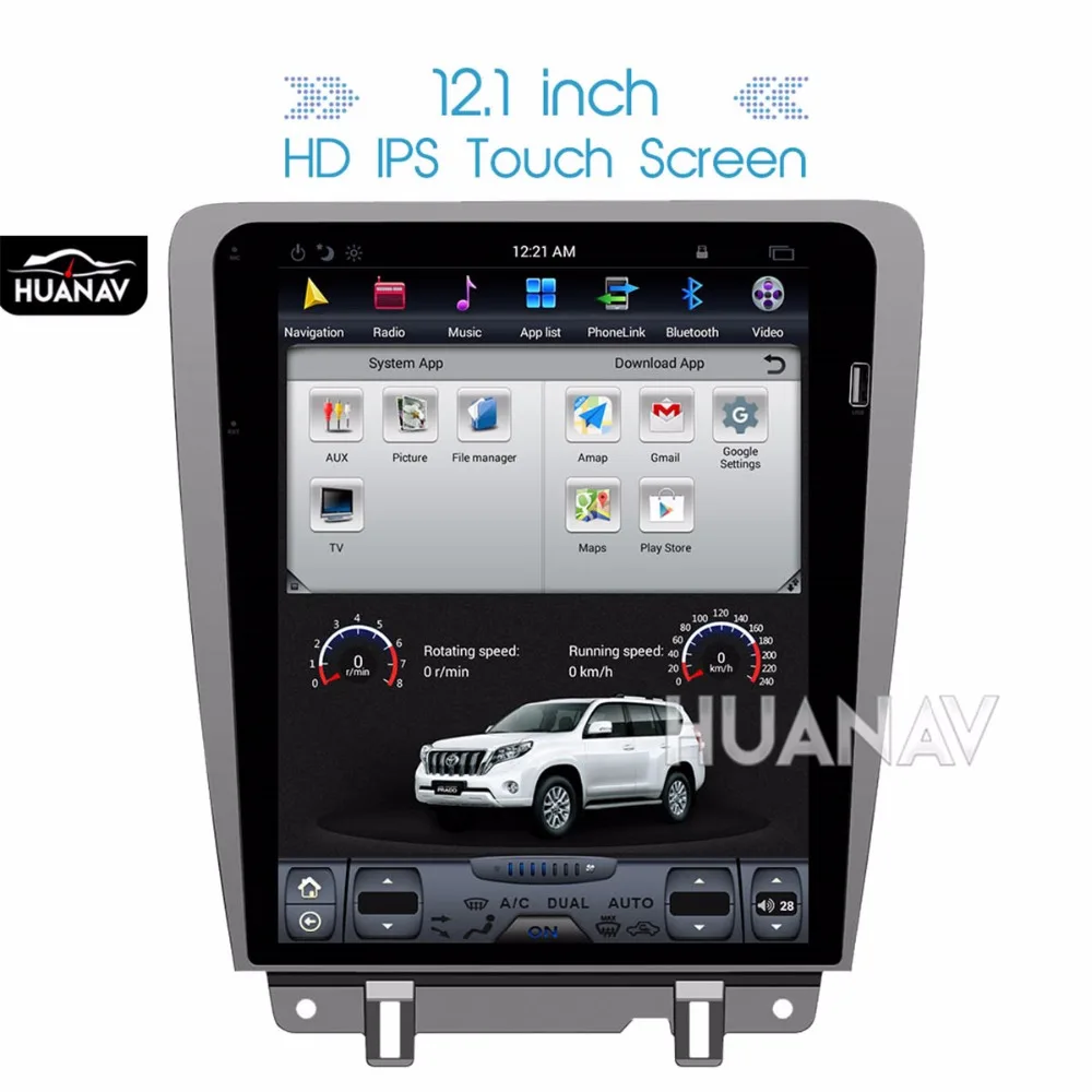Автомобильный DVD-плеер Tesla с Android 12 дюймов GPS-навигация для Ford Mustang 2010-2014