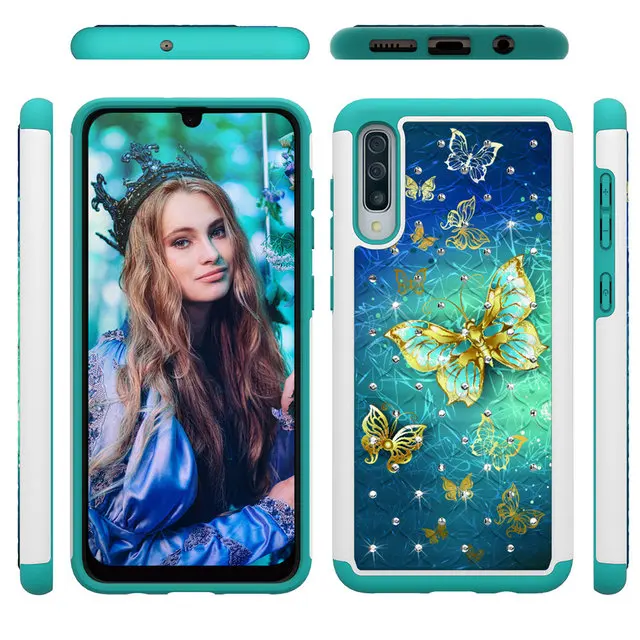 Для Coque samsung A50 чехол Galaxy A20 E A202 A205 A 20 50 30 Роскошная Блестящая Глянцевая задняя панель Etui для samsung Galaxy A30 A20 A20E чехол