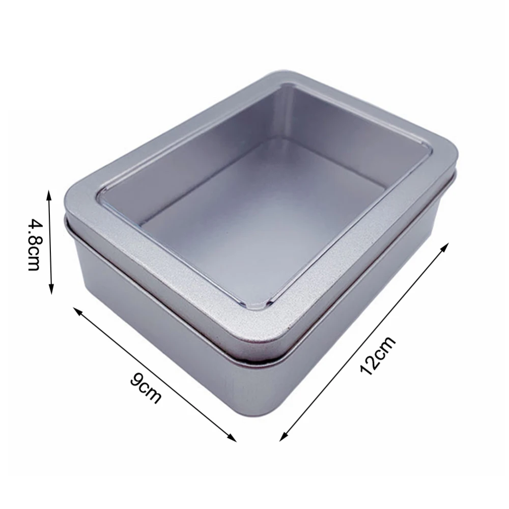 Жестяная коробка для конфет контейнер хранения упаковки продукта с прозрачным