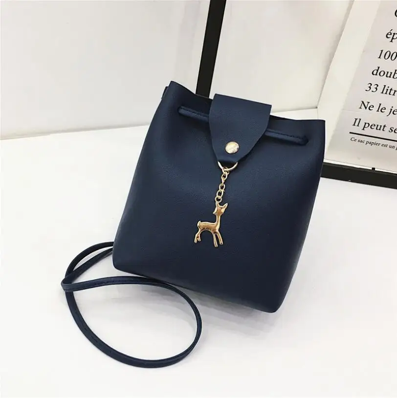 05 Blue Модные сумки с подвеской в виде оленя, мини-сумки для телефона, кошелек для монет, Женская плечевая сумка-мешок, сумка-мессенджер через плечо - Цвет: 05 Blue