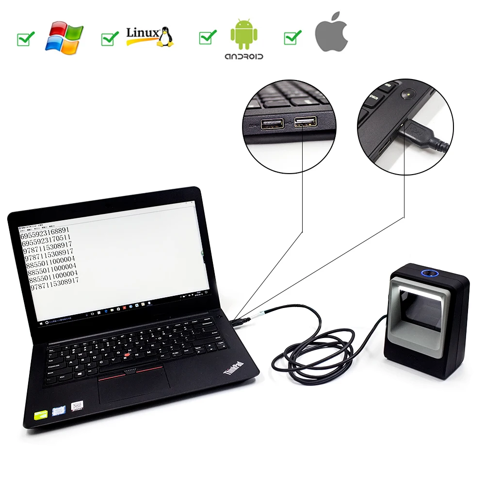 Платформа проводного сканирования для супермаркета электронный сканер