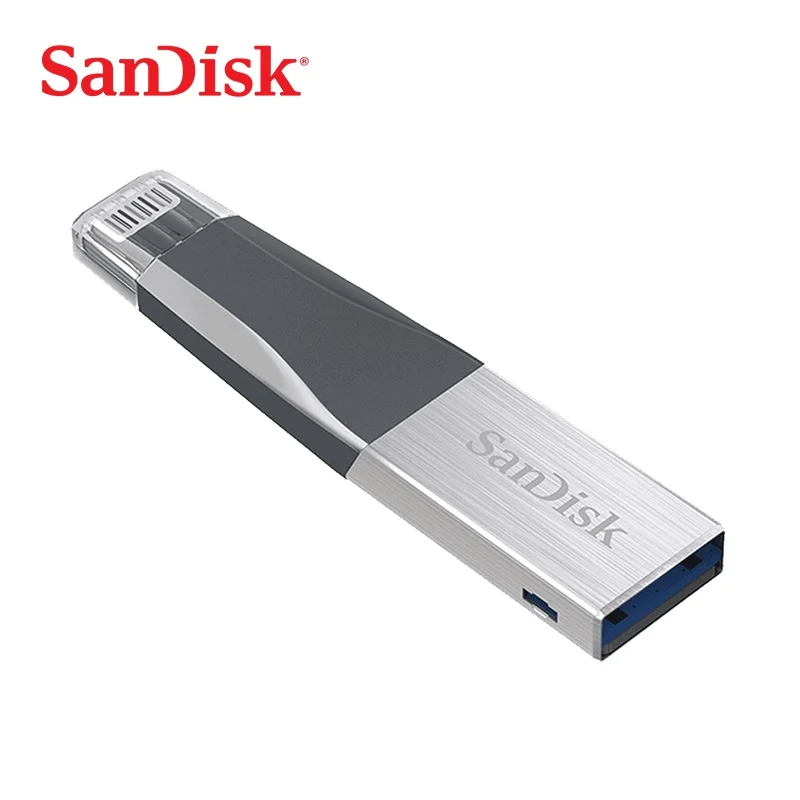 Флеш-накопитель USB SanDisk iXPand OTG с разъемом Lightning, флеш-накопитель USB 3,0, флеш-накопитель 32 ГБ, 64 ГБ, 128 ГБ, MFi для iPhone, розовый, синий, серый