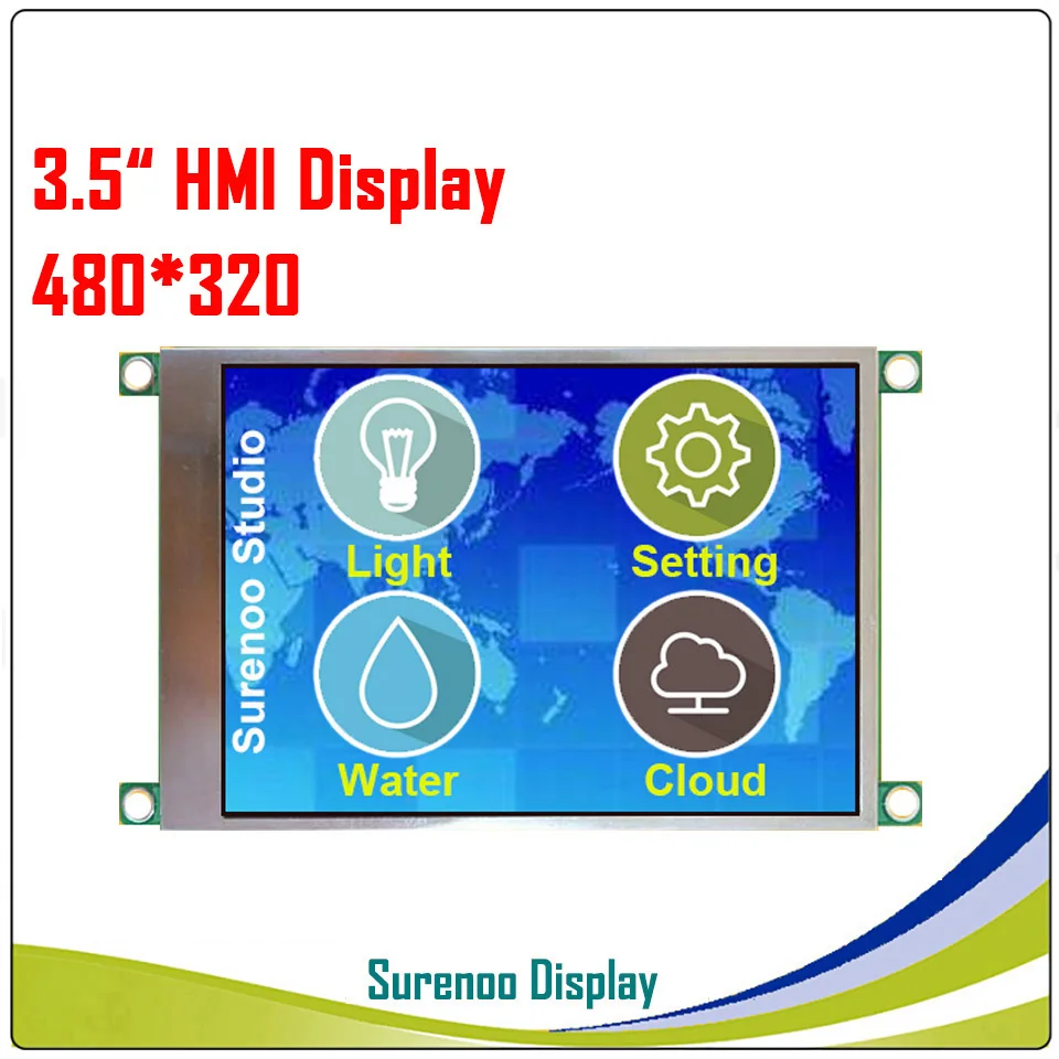 3," 480*320 HMI умный USART UART серийный TFT lcd модуль дисплей Панель для Arduino без сенсорной панели