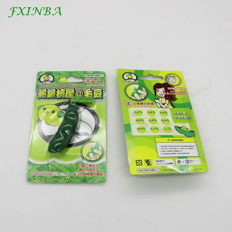 FXINBA милый боб Squishy Edamame медленно поднимающиеся игрушки антистресс декор еда Squishies брелок телефон цепь Squeeze