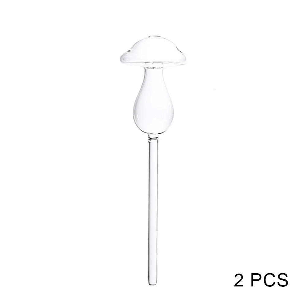 2 pcs Mushroom Самополивающаяся шаровая растительная Цветочная водяная лампа в форме животного стеклянный домашний декор Лучшая цена - Цвет: 2 pcs Mushroom