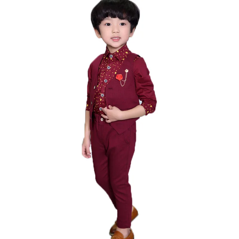 Костюм официальный для мальчиков с цветочным рисунком школьная детская форма