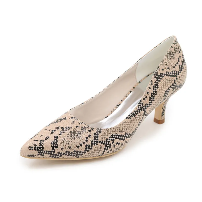 OnnPnnQ/Туфли на каблуке «рюмочка» из змеиной кожи; вечерние туфли с острым носком без шнуровки на низком каблуке; Классический выходной вечерний свадебный женский модельный туфли-лодочки из змеиной кожи